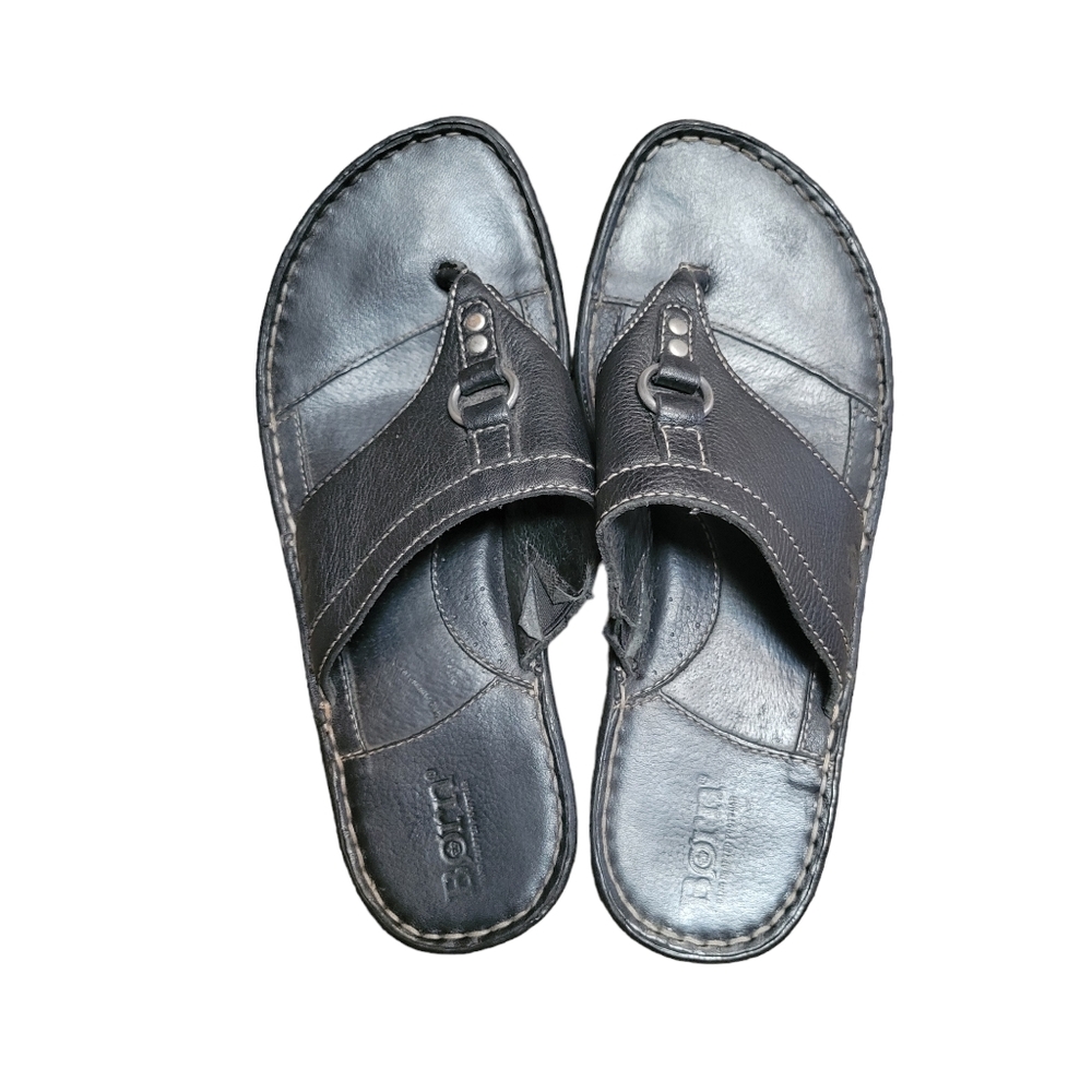 Born Black Leather Sandals